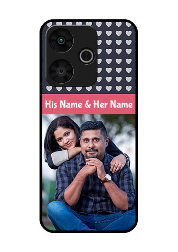 Poco M6 Plus 5G Custom Glass Phone Case - Love Symbols Design