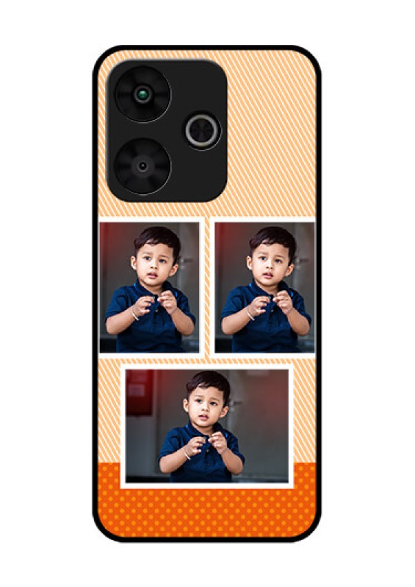 Poco M6 Plus 5G Custom Glass Phone Case - Bulk Photos Upload Design