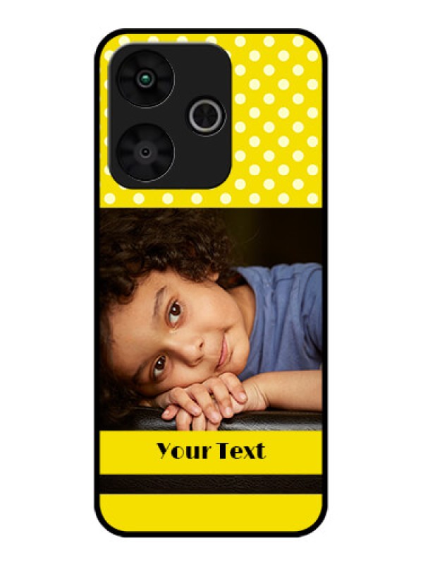 Custom Poco M6 Plus 5G Custom Glass Phone Case - Bright Yellow Case Design