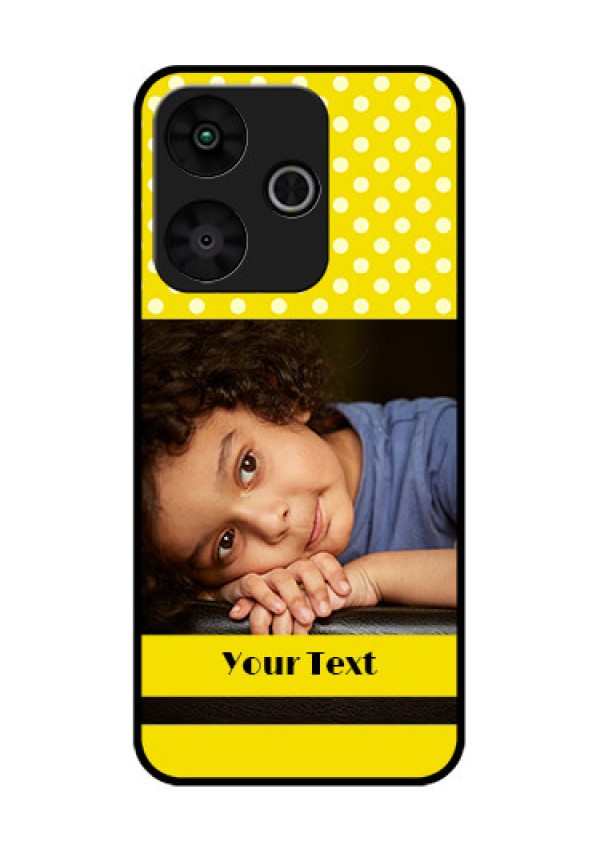 Poco M6 Plus 5G Custom Glass Phone Case - Bright Yellow Case Design
