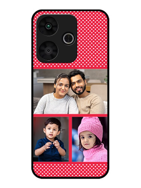 Custom Poco M6 Plus 5G Custom Glass Phone Case - Bulk Photo Upload Design