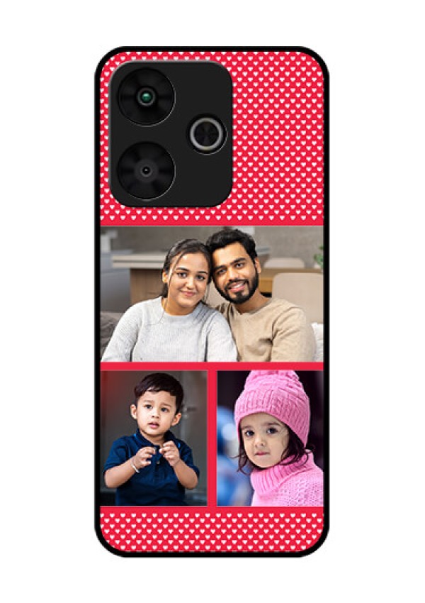 Poco M6 Plus 5G Custom Glass Phone Case - Bulk Photo Upload Design