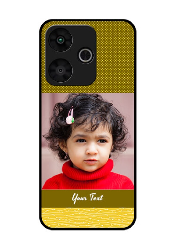 Poco M6 Plus 5G Custom Glass Phone Case - Simple Green Color Design