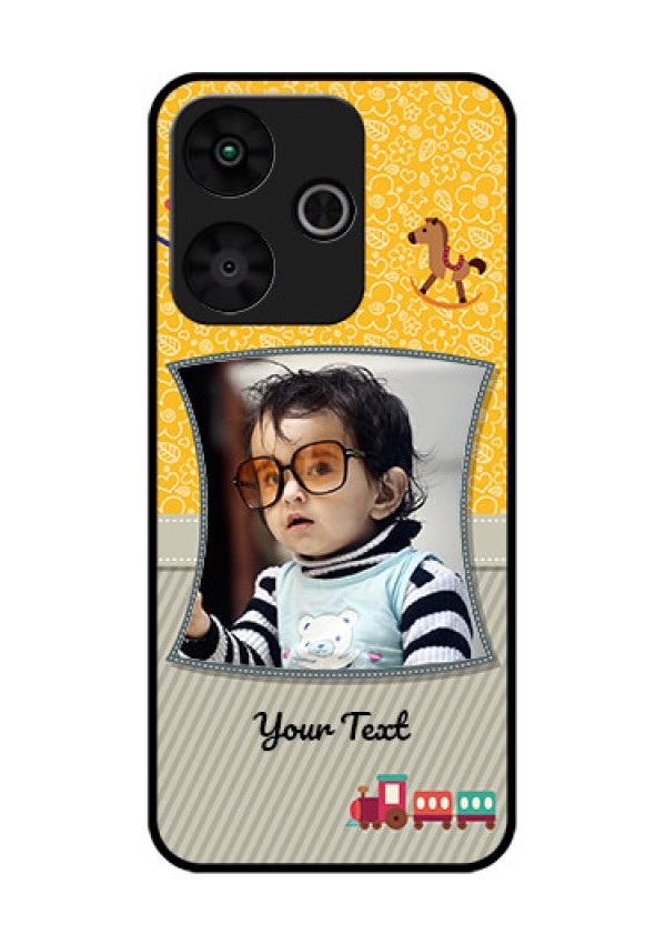Poco M6 Plus 5G Custom Glass Phone Case - Baby Picture Upload Design