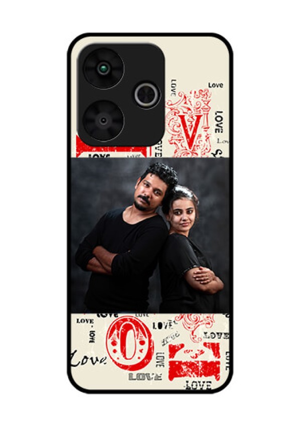 Poco M6 Plus 5G Custom Glass Phone Case - Trendy Love Design Case