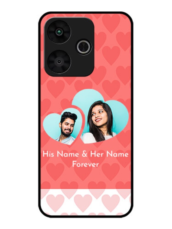Custom Poco M6 Plus 5G Custom Glass Phone Case - Couple Pic Upload Design
