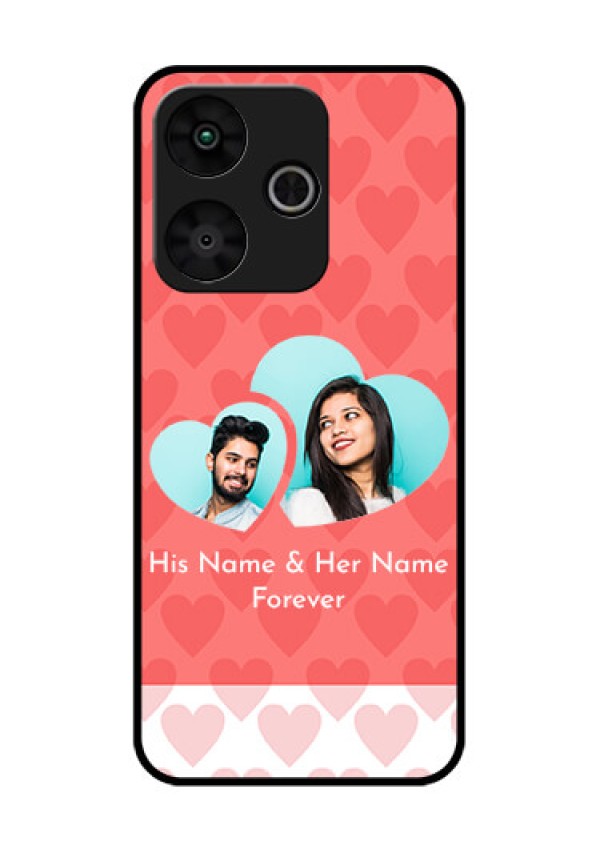 Poco M6 Plus 5G Custom Glass Phone Case - Couple Pic Upload Design
