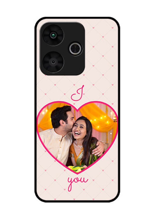 Poco M6 Plus 5G Custom Glass Phone Case - Heart Shape Design