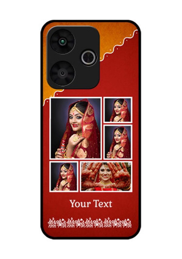 Poco M6 Plus 5G Custom Glass Phone Case - Wedding Pic Upload Design