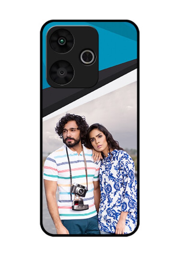 Poco M6 Plus 5G Custom Glass Phone Case - Simple Pattern Photo Upload Design