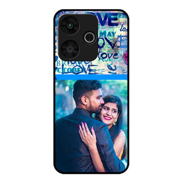 Poco M6 Plus 5G Custom Glass Phone Case - Colorful Love Design