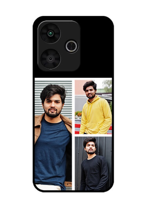 Poco M6 Plus 5G Custom Glass Phone Case - Upload Multiple Picture Design