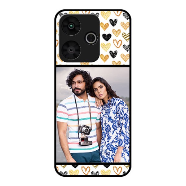 Poco M6 Plus 5G Custom Glass Phone Case - Love Symbol Design