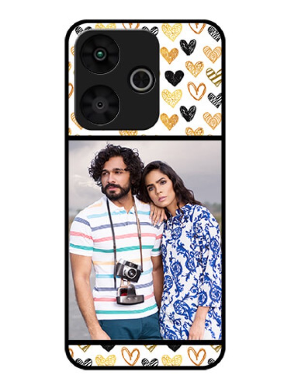 Custom Poco M6 Plus 5G Custom Glass Phone Case - Love Symbol Design