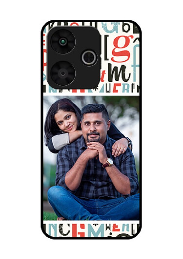 Poco M6 Plus 5G Custom Glass Phone Case - Alphabet Design