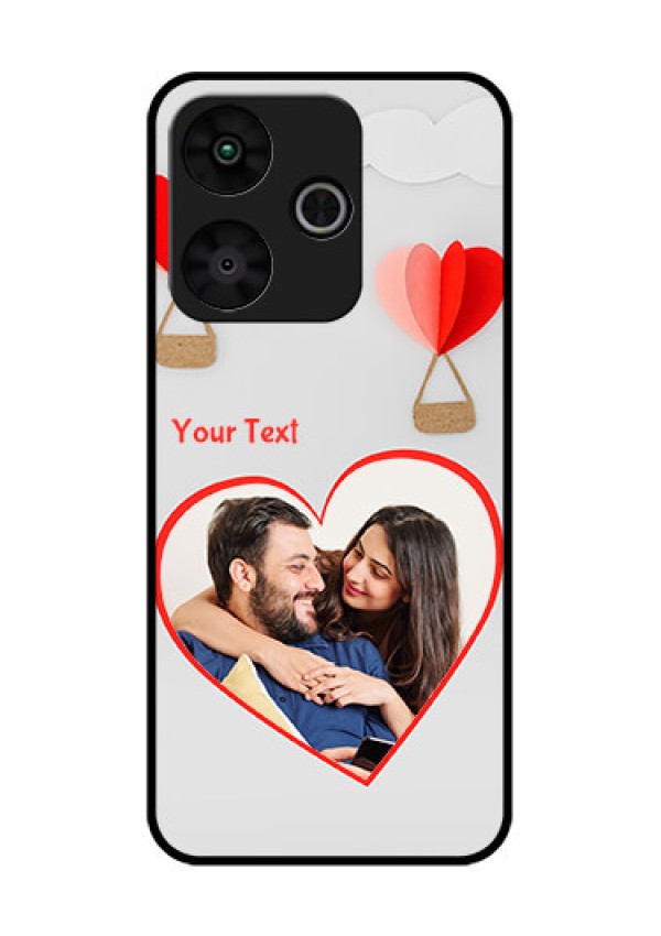 Poco M6 Plus 5G Custom Glass Phone Case - Parachute Love Design
