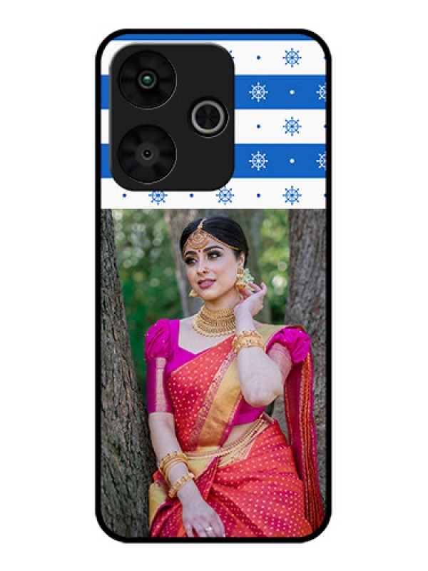 Custom Poco M6 Plus 5G Custom Glass Phone Case - Snow Pattern Design