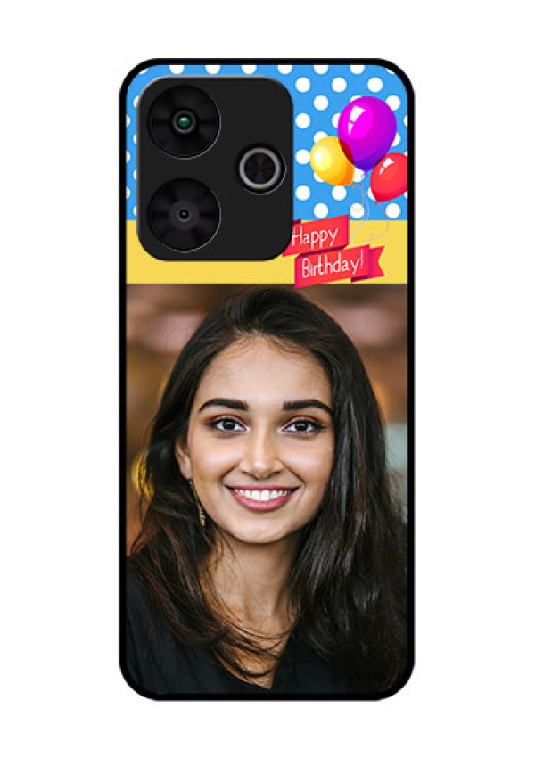 Poco M6 Plus 5G Custom Glass Phone Case - Happy Birthday Design