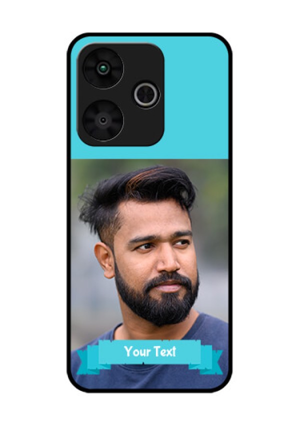 Poco M6 Plus 5G Custom Glass Phone Case - Blue Color Design