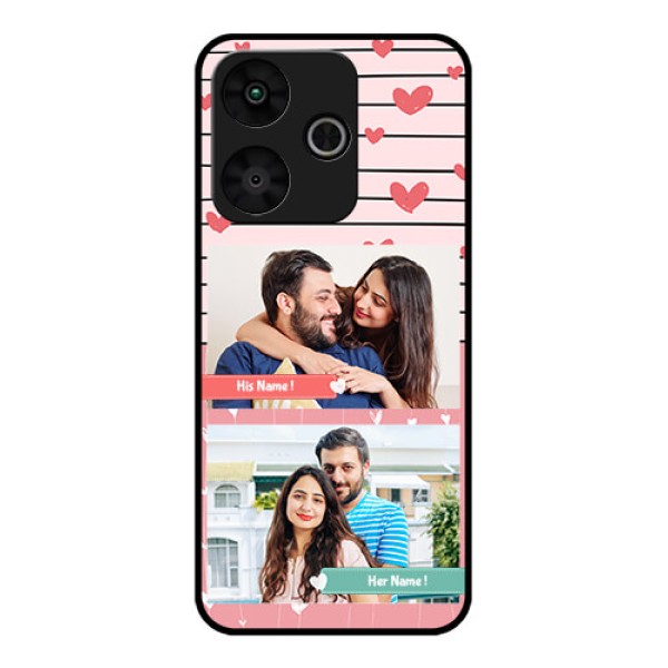 Poco M6 Plus 5G Custom Glass Phone Case - Photo With Heart Design
