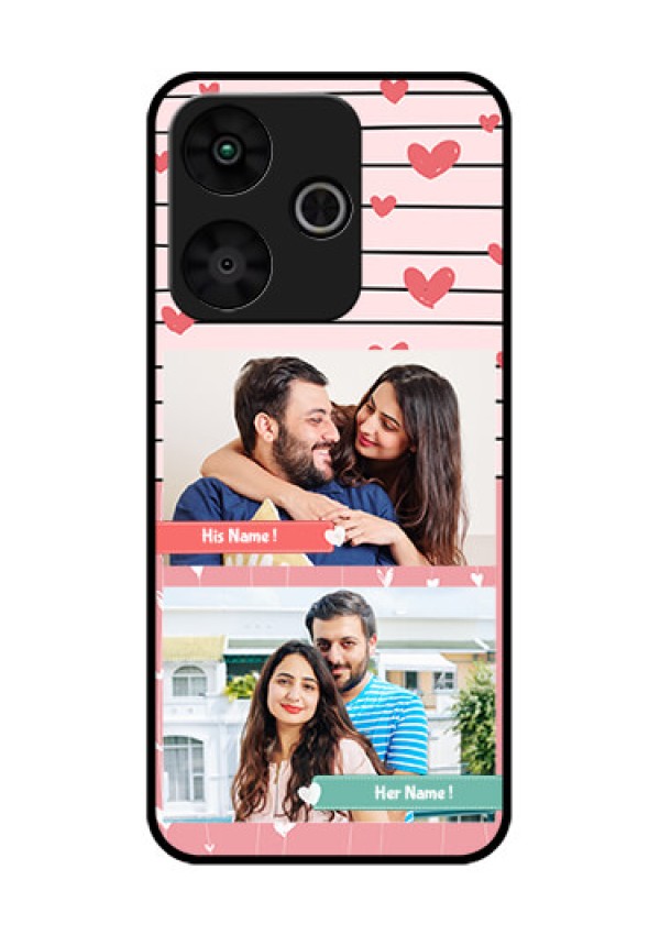 Poco M6 Plus 5G Custom Glass Phone Case - Photo With Heart Design