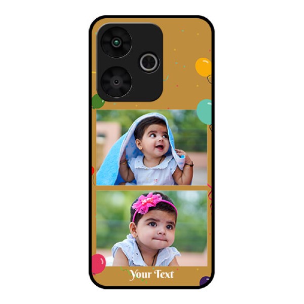 Poco M6 Plus 5G Custom Glass Phone Case - Image Holder With Birthday Celebrations Design Poco M6 Plus 5G Custom Glass Phone Case - Image Holder With Birthday Celebrations Design
