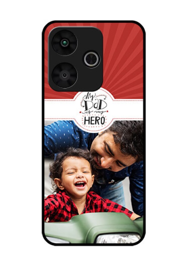 Poco M6 Plus 5G Custom Glass Phone Case - My Dad Hero Design