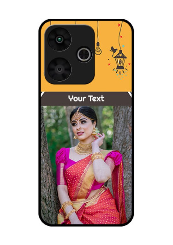 Poco M6 Plus 5G Custom Glass Phone Case - With Family Picture And Icons
