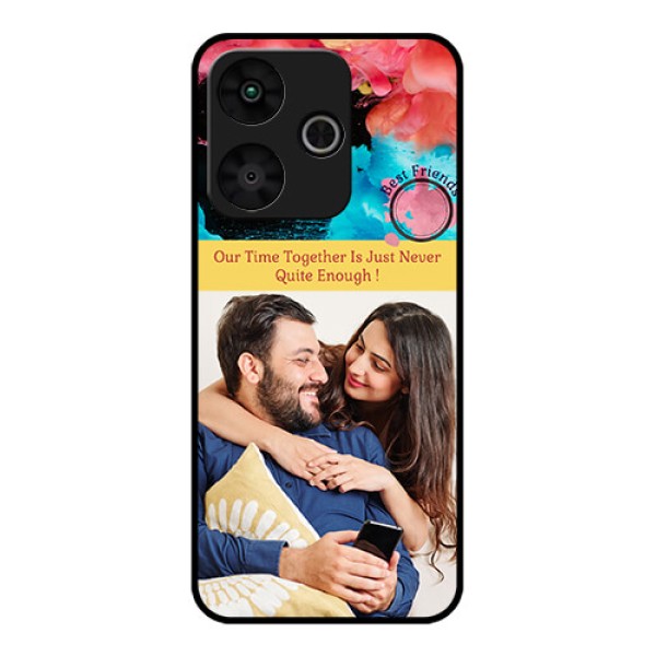 Poco M6 Plus 5G Custom Glass Phone Case - Quote With Acrylic Painting Design
