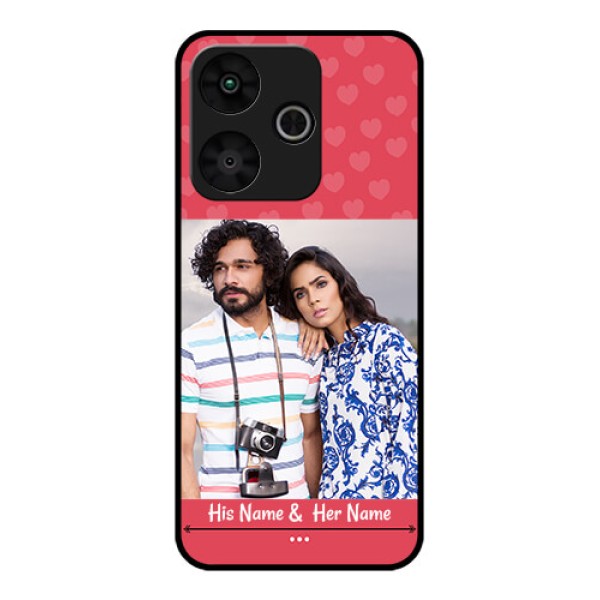 Poco M6 Plus 5G Custom Glass Phone Case - Simple Love Design