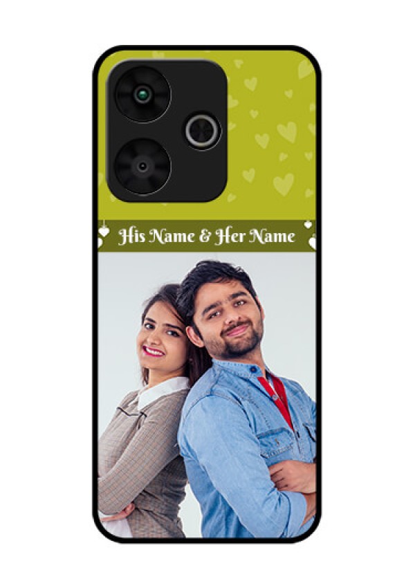 Poco M6 Plus 5G Custom Glass Phone Case - You and Me Heart Design