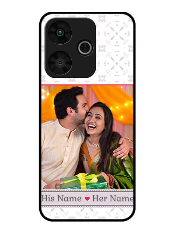 Custom Poco M6 Plus 5G Custom Glass Phone Case - With Photo And Ethnic Design