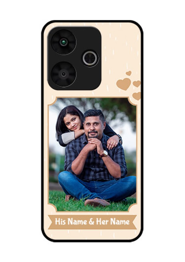 Poco M6 Plus 5G Custom Glass Phone Case - With Confetti Love Design