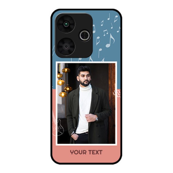 Poco M6 Plus 5G Custom Glass Phone Case - With Color Musical Note Design Poco M6 Plus 5G Custom Glass Phone Case - With Color Musical Note Design