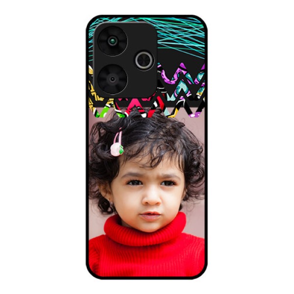 Poco M6 Plus 5G Custom Glass Phone Case - Neon Abstract Design