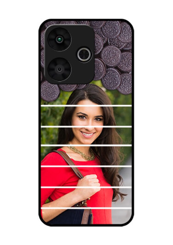 Poco M6 Plus 5G Custom Glass Phone Case - With Oreo Biscuit Design