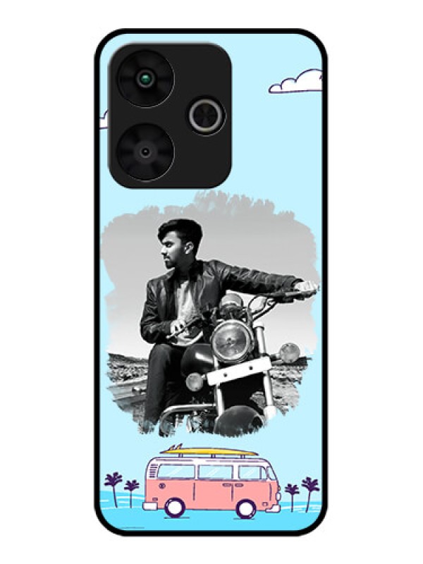 Custom Poco M6 Plus 5G Custom Glass Phone Case - Travel and Adventure Design