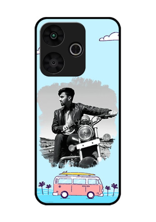 Poco M6 Plus 5G Custom Glass Phone Case - Travel and Adventure Design