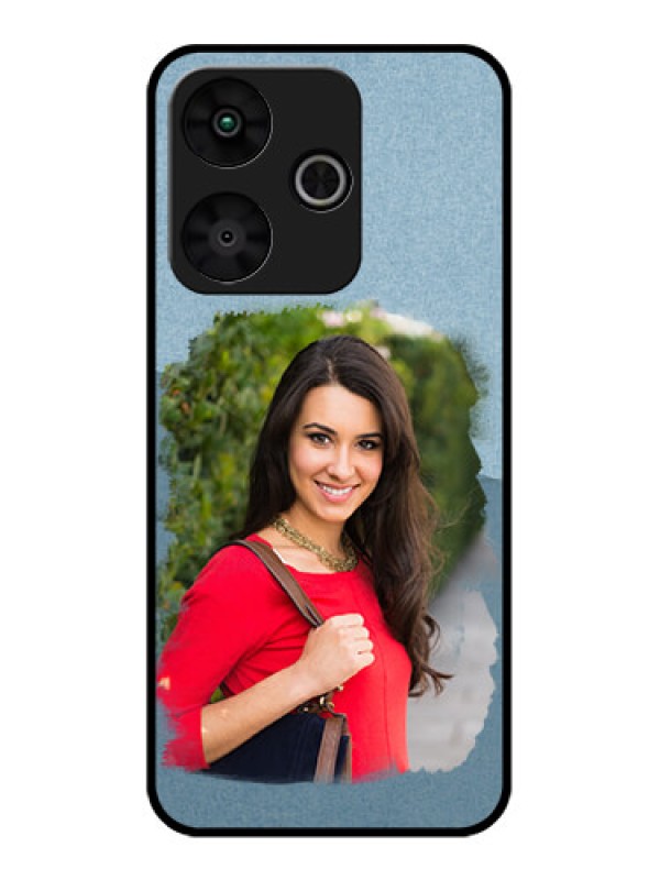 Custom Poco M6 Plus 5G Custom Glass Phone Case - Grunge Line Art Design