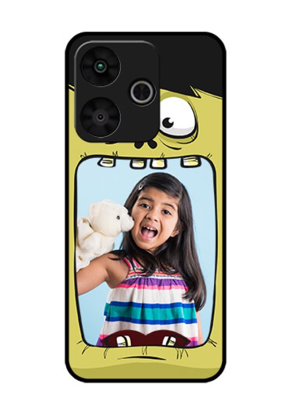 Poco M6 Plus 5G Custom Glass Phone Case - Cartoon Monster Back Case Design