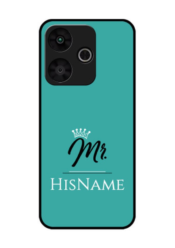 Poco M6 Plus 5G Custom Glass Phone Case - Mr With Name Design