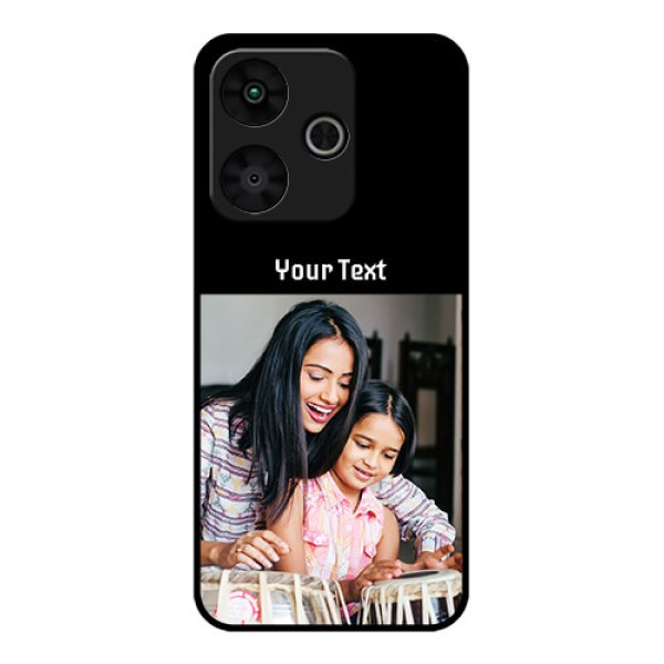 Poco M6 Plus 5G Custom Glass Phone Case - Photo With Name Design