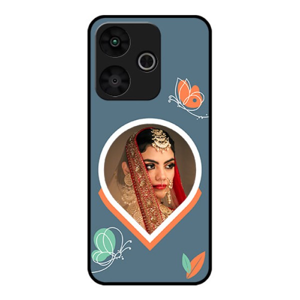 Poco M6 Plus 5G Custom Glass Phone Case - Droplet Butterflies Design