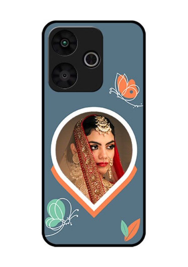 Poco M6 Plus 5G Custom Glass Phone Case - Droplet Butterflies Design