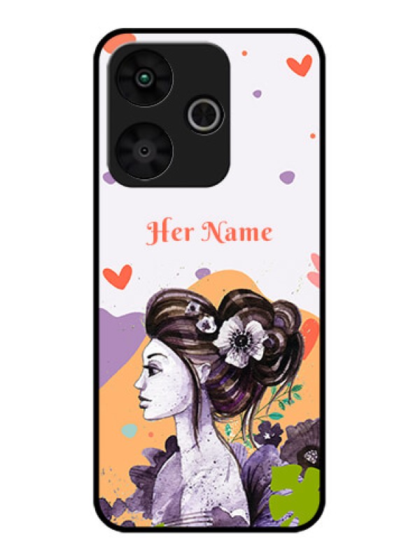 Custom Poco M6 Plus 5G Custom Glass Phone Case - Woman And Nature Design
