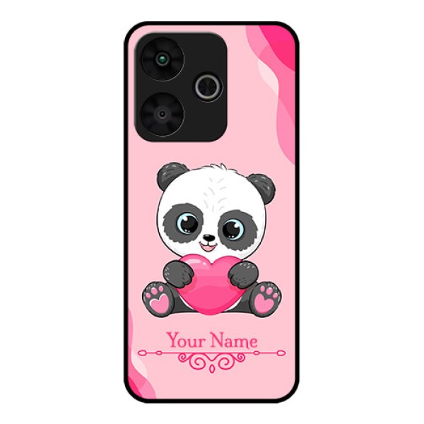 Poco M6 Plus 5G Custom Glass Phone Case - Cute Panda Design