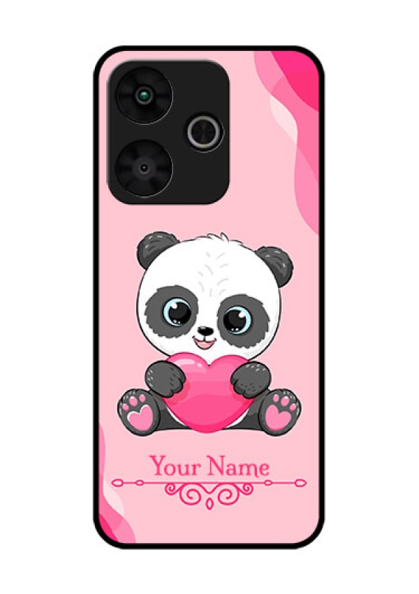 Poco M6 Plus 5G Custom Glass Phone Case - Cute Panda Design