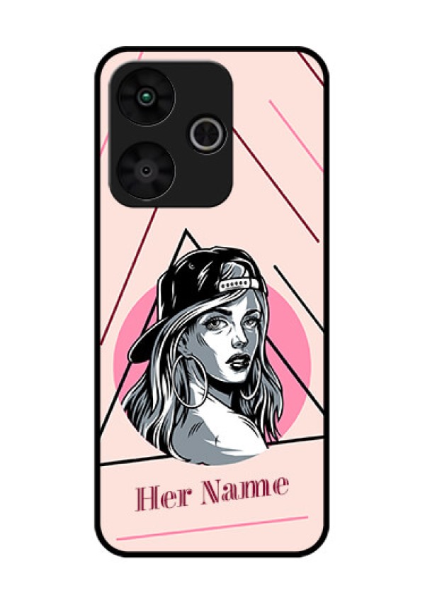 Poco M6 Plus 5G Custom Glass Phone Case - Rockstar Girl Design