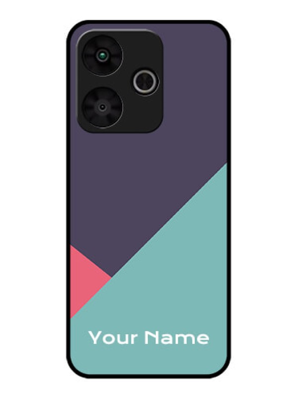 Custom Poco M6 Plus 5G Custom Glass Phone Case - Tri Color Abstract Design