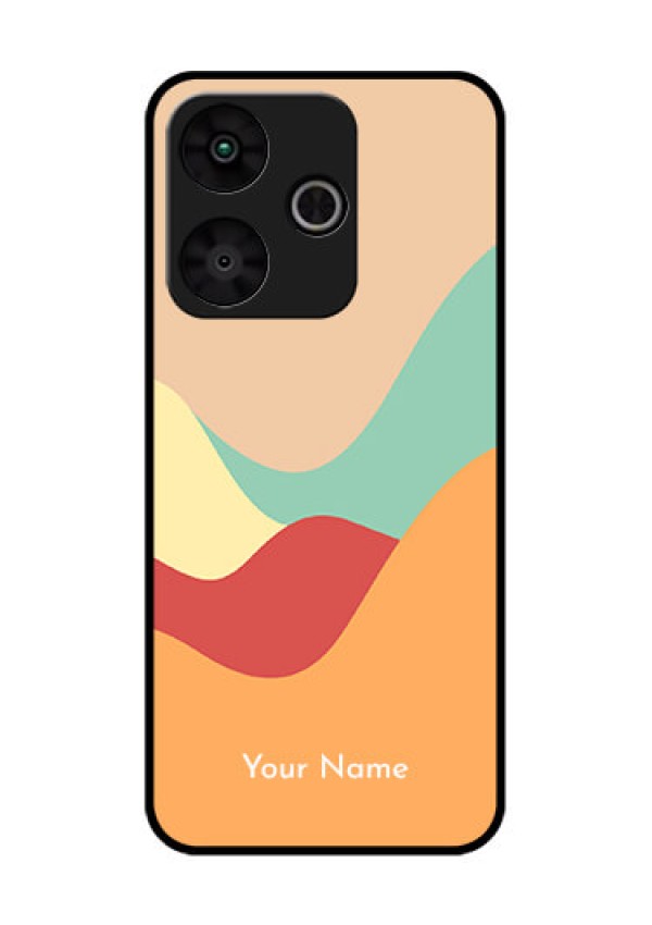 Poco M6 Plus 5G Custom Glass Phone Case - Ocean Waves Multi - Colour Design